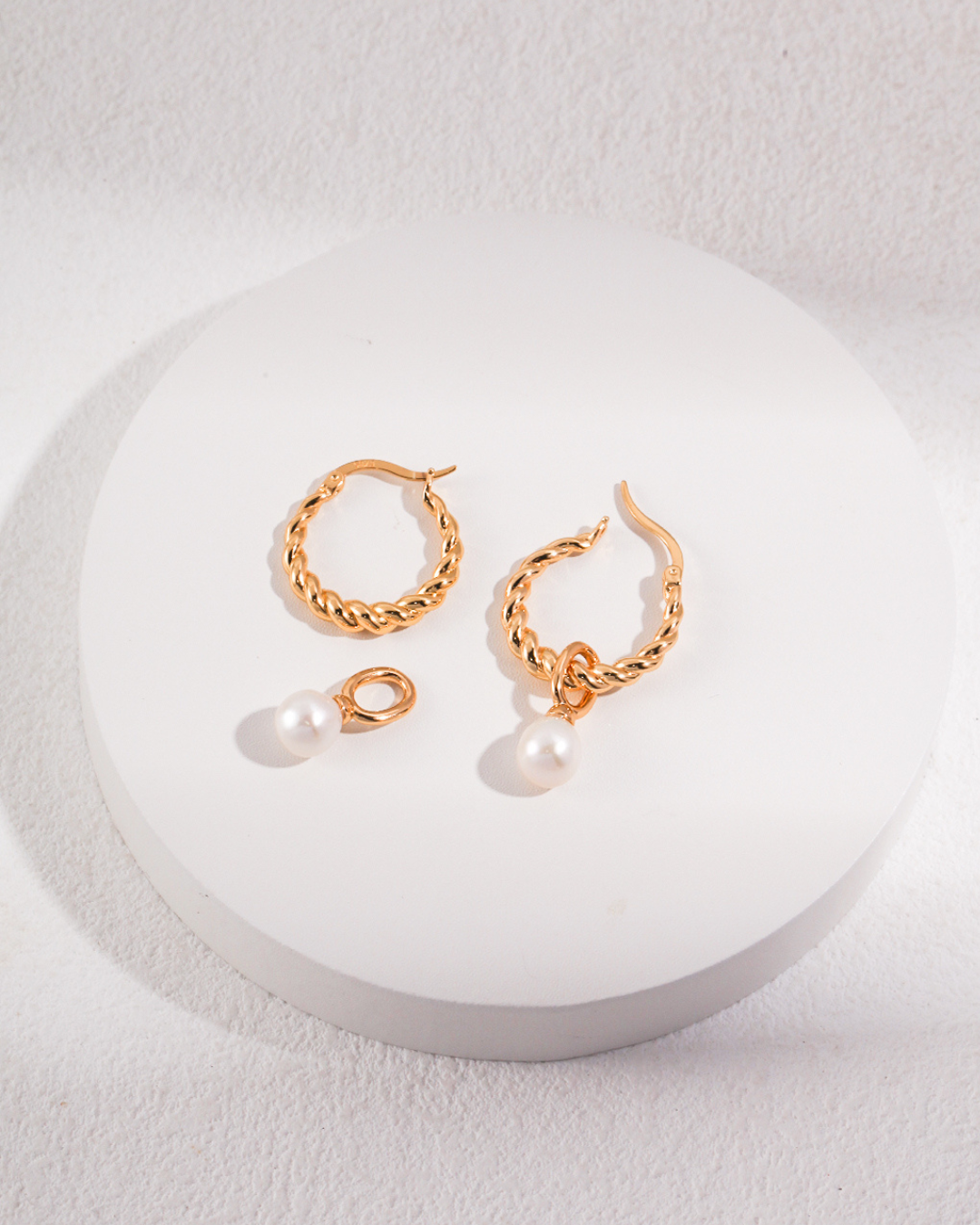 Lana Pearl Hoop Earrings