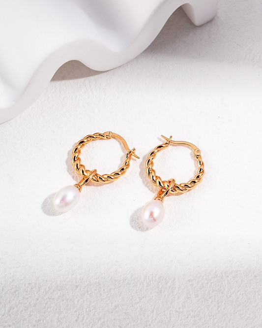 Lana Pearl Hoop Earrings
