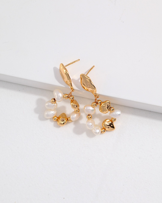 Elaria Pearl Loop Earrings
